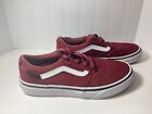 Vans Off The Wall Kids Skate Shoes Sneakers 721356 Suede Maroon Size Youth 1.5