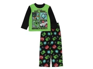 NEW KIDS BOYS MINECRAFT 2 PIECE PJ PAJAMAS SET LONG SLEEVE SIZE 6 - Picture 1 of 1