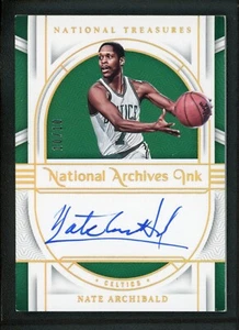 2023-24 NATE ARCHIBALD 10/10 AUTO PANINI NATIONAL TREASURES AUTOGRAPHS - Picture 1 of 2
