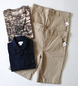 Lot of 4 Pc Boys Clothes Size 12 Old Navy Universal Studios Khaki Shorts L - Picture 1 of 8