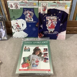 Vintage Christmas Daisy Kingdom by Bucilla Daisy Dazzlers No Sew Applikation Santa - Bild 1 von 4