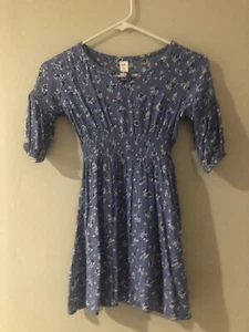 Childs Dress Size 6 Blue Flowers - Picture 1 of 6