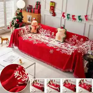Christmas Blanket Sofa Cover Multifunctional Universal Slipcovers Sofa Protector - Picture 1 of 24