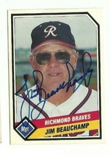 Jim Beauchamp 1989 CMC Richmond Braves signed auto autographed card
