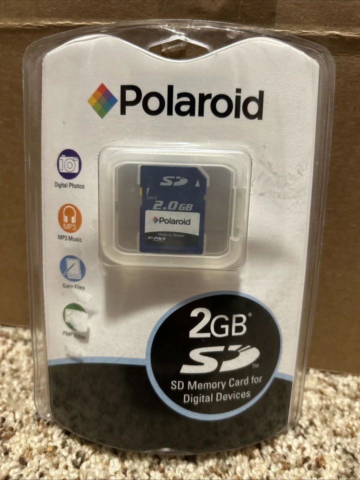 NEW Polaroid PNY 2.0 GB SD Memory Card Digital Devices Factory SEALED - Image 1 of 2