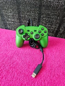 GameStop Playstation 3 Wired PS3 Green Controller - Compatible With PS2 Console - Picture 1 of 7