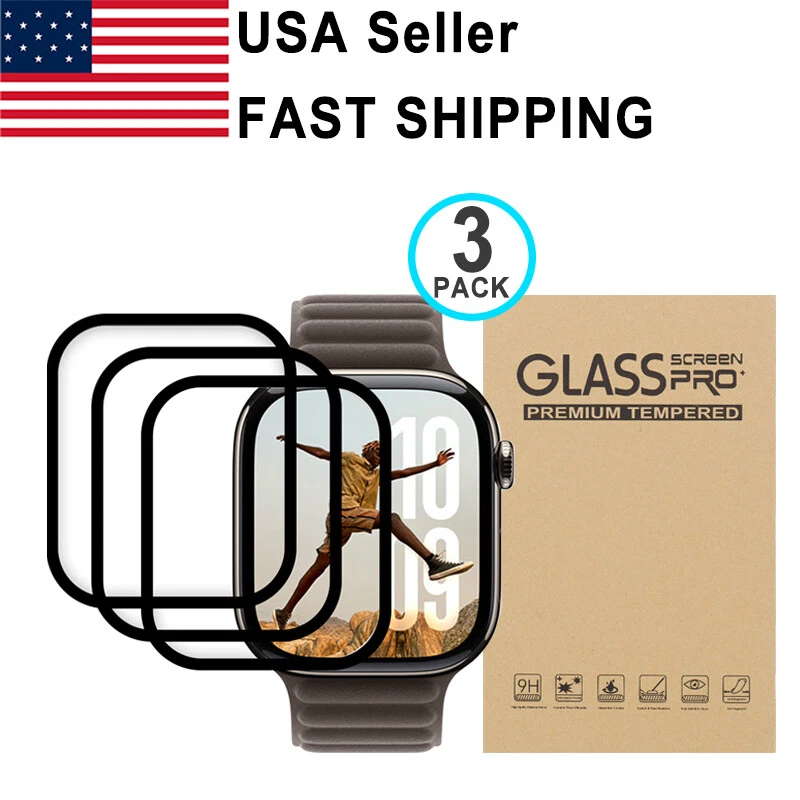 3PCS PMMA 3D Curved Soft Screen Protector For Apple Watch Series 10 42/46MM - Image 1 of 1