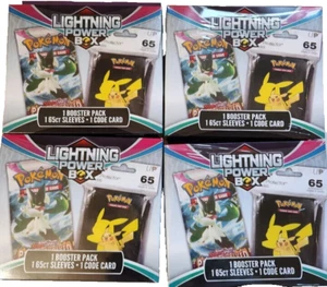Set di 4 Pokémon TCG: LIGHTNING POWER BOX. Booster Pack & Sleeve Pack NUOVO SIGILLATO - Foto 1 di 2