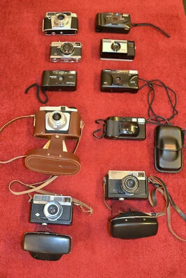 Photographica,Konvolut,10 versch.Kameras,Agfa,Kodak,Olympus, Braun,Traveller,etc - Bild 1 von 4