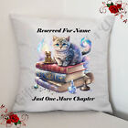 Personalised 16" Silver Glitter Cushion - Book Lovers - Reserved For Name - D.17
