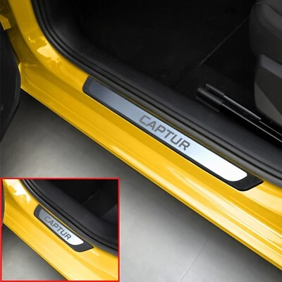 Para Renault Captur II 2019-2025 listones de entrada umbral de puerta, acero inoxidable 4 piezas