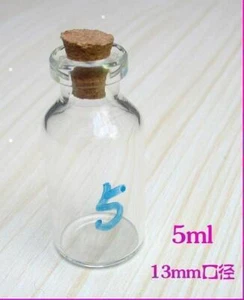 20pcs 5ml  Glass Bottles with CORKS JARS wish Bottle 18*40*13*8MM - Picture 1 of 1