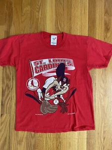 Vintage 1990s St Louis Cardinals TAZ baseball T Shirt Reprint AN46144 - Picture 1 of 2