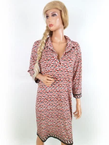Max Studio Größe XL Orange Knielang Shift Kleid Manche 3/4 - Bild 1 von 5