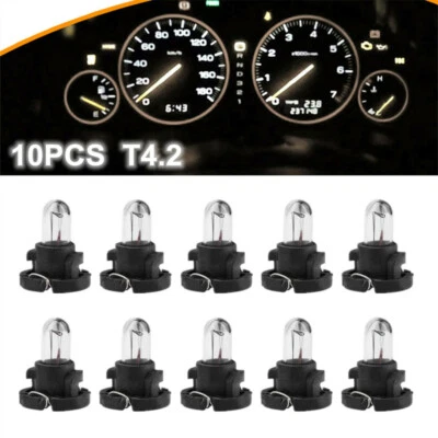 10pcs T4.2 Neo Wedge Bulbs Dash Panel A/C Climate Control Light Lamp Accessories - Image 1 of 4