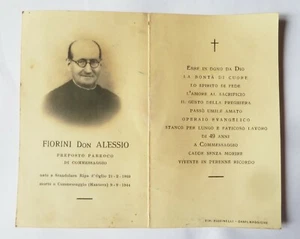 LUTTINO SANTINO PARROCO DI COMMESSAGGIO 1944 MANTOVA PRETE CHIESA CATTOLICA - Bild 1 von 2