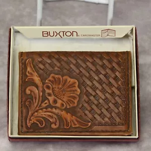 Buxton Rose Tooling Leather Credit Card Wallet - Picture 1 of 6