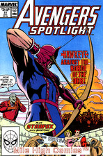 SOLO AVENGERS (AVENGERS SPOTLIGHT #21-40) (1987 Series) #21 Fine Comics