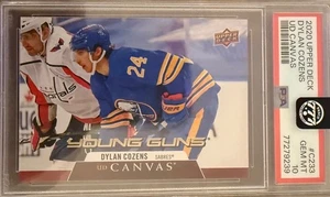 2020 Upper Deck Dylan Cozens UD Canvas Young Guns Rookie Card PSA 10 GEM MINT - Picture 1 of 2