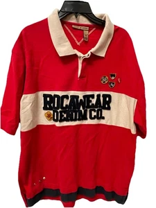 Polo Hombre Rocawear Adornado Años 90 Rojo 2XL - Imagen 1 de 6