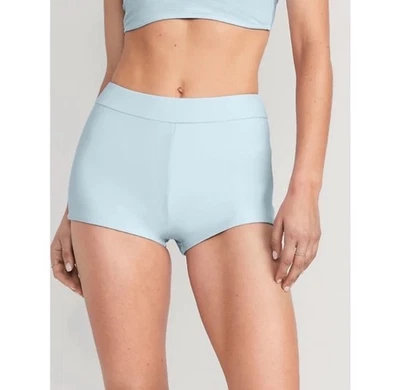 Nuevo con etiquetas Pantalones cortos de natación Old Navy para mujer cintura alta azul claro M 8-10 Foto 1 de 4