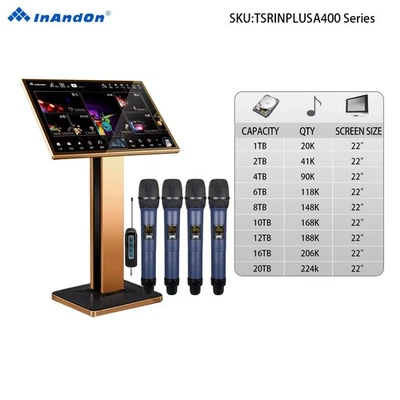 Микрофон караоке плеер интеллектуальная машина для голосовых клавиш 22 дюйма сенсорный экран A400 - Изображение 1 из 4
