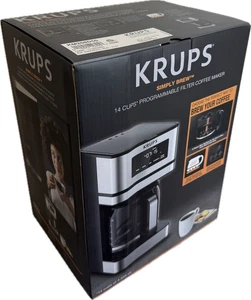 KRUPS 14 Cups Programmable Filter Coffee Maker KM208D50 (New in Box/Unused) - Picture 1 of 7