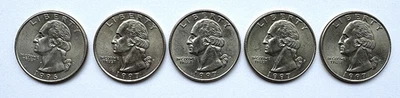 (5) MINOR VARIETY 1996/1997 WASHINGTON QUARTERS - DDO, RPM, DIE CHIP - FREE SHIP - Image 1 of 4