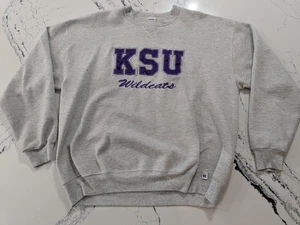 VTG 90's Russell Athletic Kansas State Wildcats Embroidered Sweatshirt XL 50/50 - Picture 1 of 11