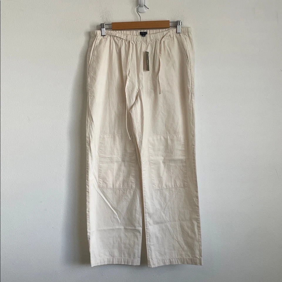 Pantalón utilitario relajado para mujer J Crew en mezcla de algodón XS verano color lino Foto 1 de 4