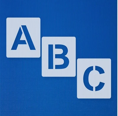 30 Buchstaben Schablonen ● Schriftschablonen Alphabet Nr.4 ● verschiedene Größen - Bild 1 von 4