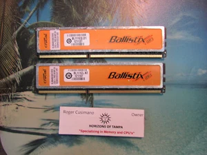 Crucial Ballistix 4GB (2x2GB) DDR3-1600 BL25664BN1608.Z16F63 Desktop Memory PAIR - Picture 1 of 1