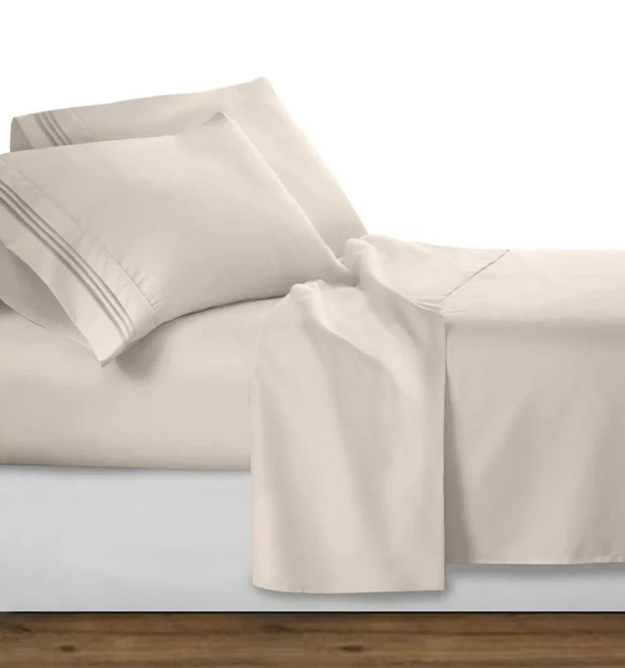 Worlds Softest King Size Egyptian Comfort Deep Pocket Sheet Set (Cream) - Image 1 of 1