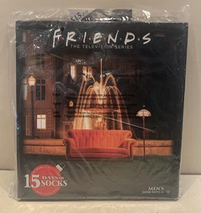 Friends TV Series 15 Days of Socks Men Shoe Size 6-12 Crew and Low Cut Gift Box - Picture 1 of 5