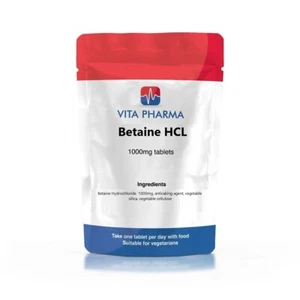 Betaine HCL 1000mg tablets VITAPHARMA - Picture 1 of 2