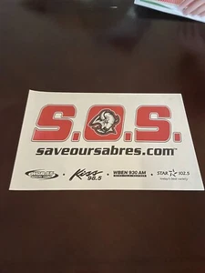 2002? Buffalo Sabres "S.O.S. - Save Our Sabres" Rally Card - 11 x 17" EX-MT - Picture 1 of 1