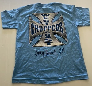 Jesse Who?West Coast Choppers Long Beach Blue Short Sleeves T-Shirts Boy M 10/12 - Picture 1 of 21