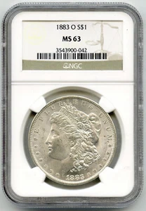 1883-O Morgan Silver Dollar NGC MS63 Certified - New Orleans Mint - G02 - Picture 1 of 2