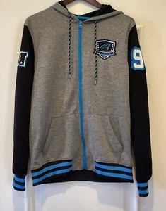 Carolina Panthers Hoodie Jacket MEDIUM Ultra Game NFL Mens Supreme Zip Varsity - Picture 1 of 13
