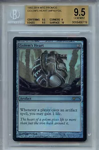 MTG Golem's Heart BGS 9.5 Gem Mint Card WPN Foil Promos 6719 Amricons - Picture 1 of 2