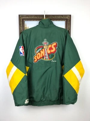 Vintage 90's Starter Seattle Sonics Supersonics Jacket NBA Bomber Mens Size M - Image 1 of 4
