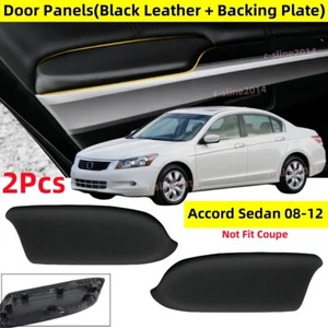 Pair For Honda Accord Sedan 2008-2012 Front Door Panels Armrest Lid Cover Black - Imagen 1 de 9