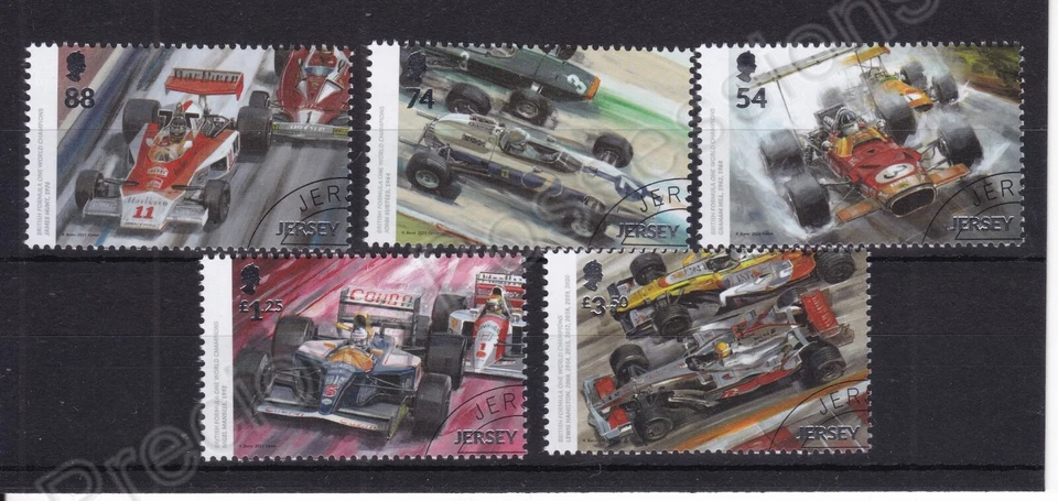SG 2593-2597 JERSEY USED CTO STAMP SET 2021 BIRTH OF F1 75 YEARS 2ND ISSUE - Image 1 of 1