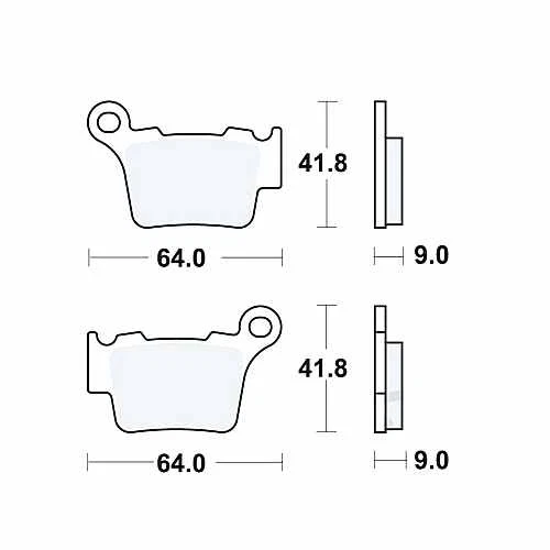Pastilla de freno sinterizada TRW MCB743RSI para Husqvarna TC 250 2004-2024 Foto 1 de 1