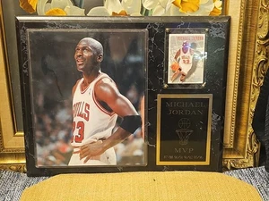 Michael Jordan Picture Plaque+ Mint 1992 Upper Deck Card+MVP YEARS 87-96 - Picture 1 of 22
