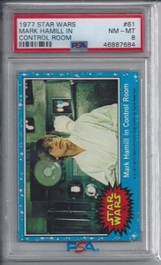 1977 Topps Star Wars Series 1 Mark Hamill in Control Room #61 -  PSA 8 NM-MT - Picture 1 of 2