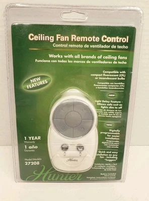 Hunter Ceiling Fan Light Remote Control Digitally Programmable Model 27208 NEW! - Image 1 of 3