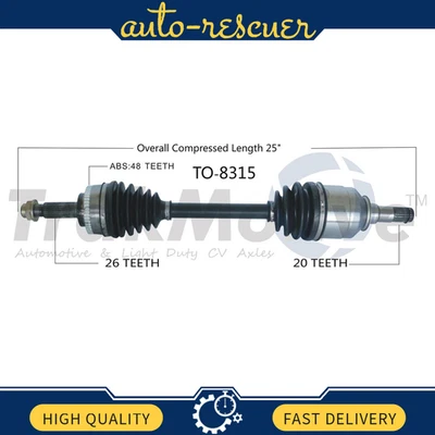 Eje CV izquierdo para Toyota MR2 Spyder 2000-2002 SurTrack TO-8315 Foto 1 de 2