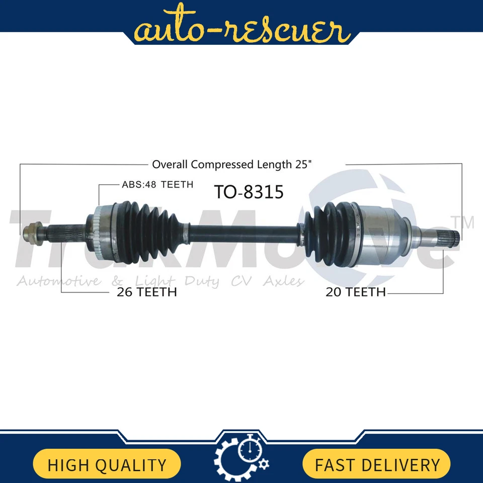 For Toyota MR2 Spyder 2000-2002 Rear Driver Left CV Axle Shaft SurTrack TO-8315 - Image 1 of 2