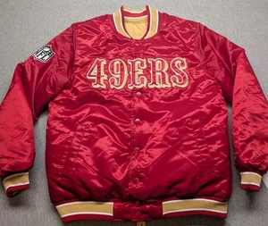 New Tags Mens San Francisco 49ers REVERSIBLE Starter Jacket Sizes Large - Picture 1 of 13